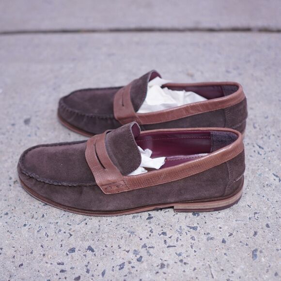 Silver Street London Men's 9 Ancona Suede Penny Loafers Articuno Aladdin - Picture 7 of 10